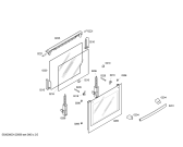 Схема №4 HBN564551E horno bosch ind.multf.inox.e2.pta_carr с изображением Передняя часть корпуса для духового шкафа Bosch 00662629