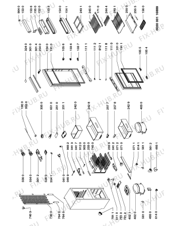 Схема №1 ART 799/G с изображением Дверка для холодильной камеры Whirlpool 481944268699