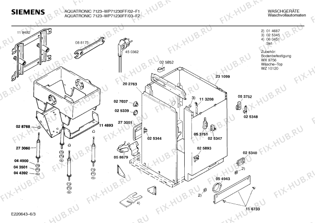 Схема №4 WP71230FF, AQUATRONIC 7123 с изображением Панель управления для стиралки Siemens 00273499