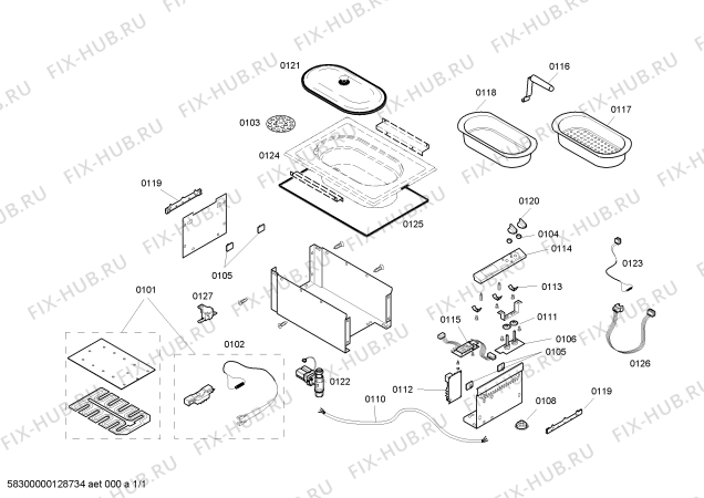 Схема №1 VK230711 с изображением Дисплейный модуль для плиты (духовки) Bosch 00644867