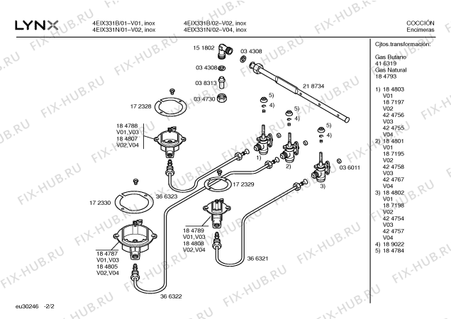 Схема №2 4EIX331N с изображением Столешница для духового шкафа Bosch 00218732