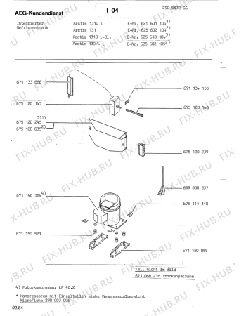 Взрыв-схема холодильника Aeg ARC130/4I - Схема узла Freezer cooling system