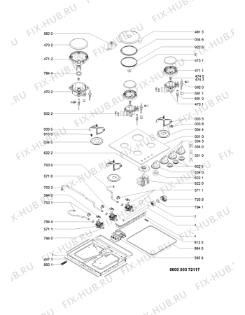 Схема №1 AKM404NB01 (F096538) с изображением Шланг для плиты (духовки) Indesit C00391457