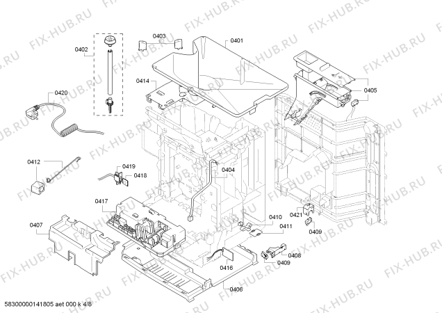 Схема №5 TCC78K750A с изображением Дисплейный модуль для кофеварки (кофемашины) Bosch 00649245