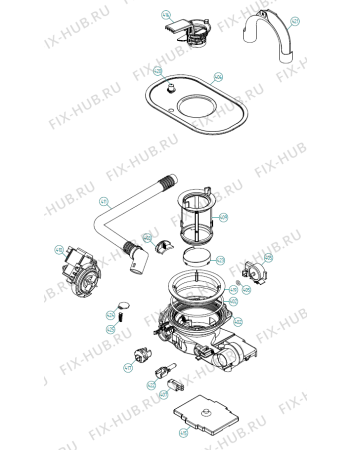 Взрыв-схема посудомоечной машины Gorenje VA9611TTUU-A02 NL   -VA9611TTUU-A02 (900001416, DW70.4) - Схема узла 04