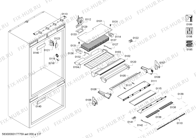 Схема №3 RB472301 Gaggenau с изображением Компрессор для холодильника Bosch 00145974