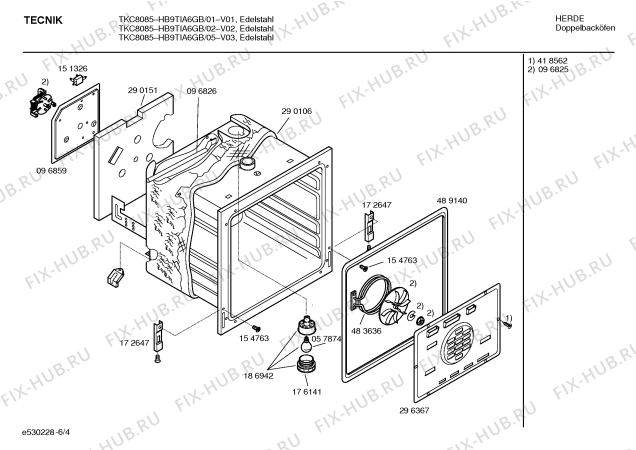 Схема №5 HB9TIA7GB TKC8082 с изображением Инструкция по эксплуатации для плиты (духовки) Bosch 00587231
