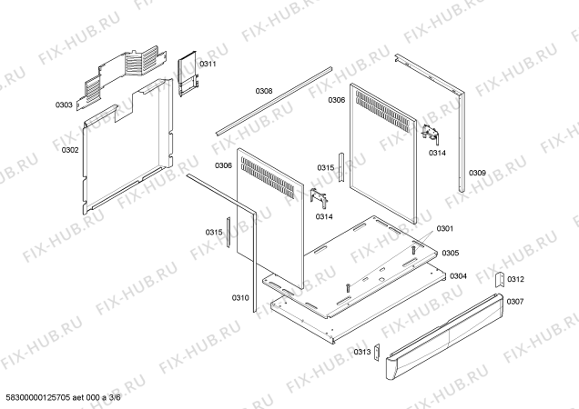 Взрыв-схема плиты (духовки) Bosch HEK13X33ED STYLE II INOX EMB - Схема узла 03