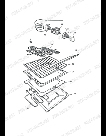 Схема №4 SEW554 с изображением Шланг для электропечи DELONGHI 342D554002