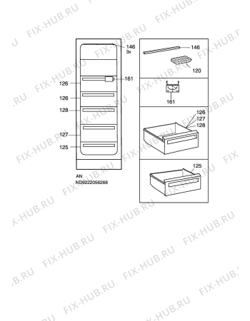 Взрыв-схема холодильника Electrolux EU8213CX - Схема узла C10 Interior