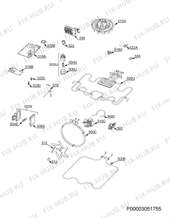 Взрыв-схема плиты (духовки) Electrolux EOA5851AAX - Схема узла Electrical equipment