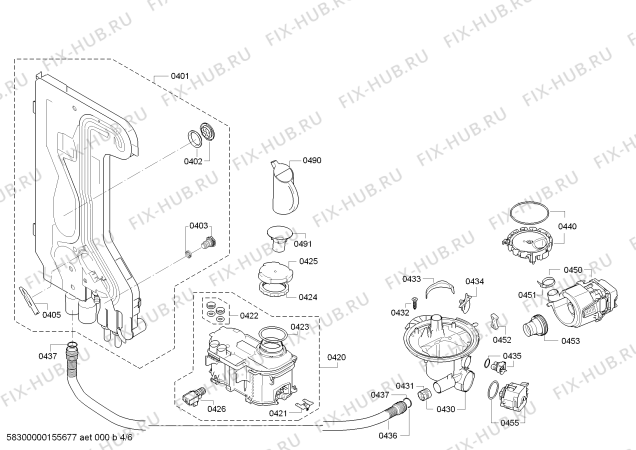 Схема №4 SMS50E02ZA с изображением Панель управления для посудомоечной машины Bosch 00705447