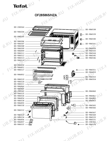 Схема №1 OF285865/HZA с изображением Дефлектор для духового шкафа Seb SS-986851