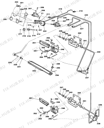 Взрыв-схема плиты (духовки) Indesit KD641GX (F031006) - Схема узла