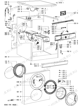 Схема №2 AWO/D 43420 с изображением Блок управления для стиралки Whirlpool 481221470657