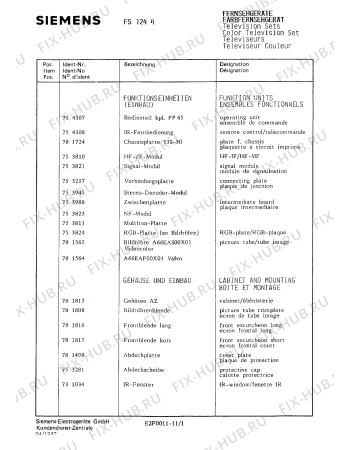 Взрыв-схема телевизора Siemens FS1244 - Схема узла 02