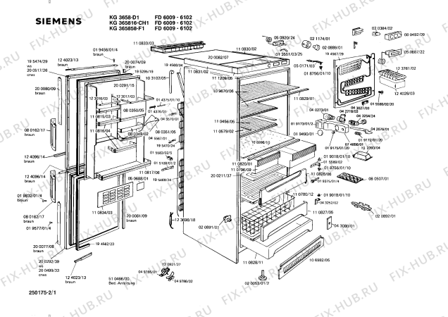 Схема №1 KG365858 с изображением Ручка для холодильника Siemens 00080162