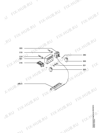 Взрыв-схема плиты (духовки) Electrolux EOB6636X UK - Схема узла Functional parts 267
