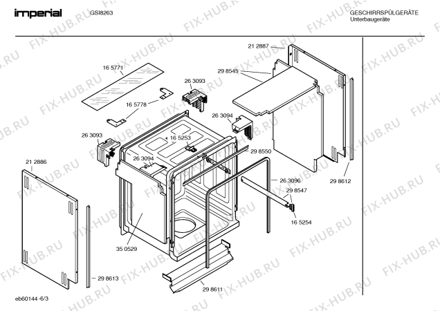 Взрыв-схема посудомоечной машины Imperial GSI8263 gsi8263 - Схема узла 03