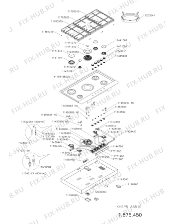 Схема №1 KHDP1 38510 с изображением Распылитель для плиты (духовки) Whirlpool 482000021754