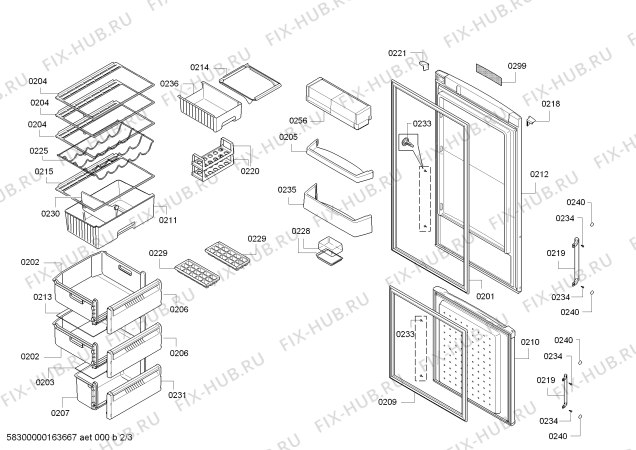 Схема №2 KGE39XL20R A+ с изображением Шарнир крышки для холодильника Bosch 00626216