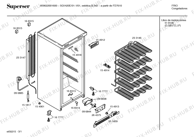Схема №2 5FN170E с изображением Ручка двери для холодильника Bosch 00264995