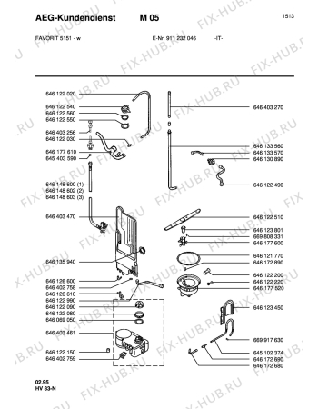 Взрыв-схема посудомоечной машины Aeg FAV5151-W I - Схема узла Water softener 066