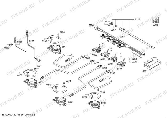 Схема №1 T21S36N1 ENC.T21S36N1 4G NE60R/2010 с изображением Варочная панель для плиты (духовки) Bosch 00685381