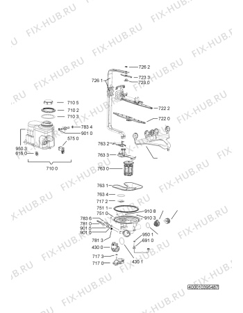Схема №4 GSXK 6420 с изображением Модуль (плата) управления для посудомоечной машины Whirlpool 480140102934