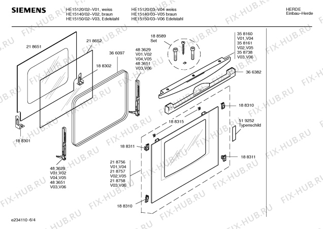 Схема №5 HE40825 с изображением Ручка переключателя для плиты (духовки) Siemens 00184170