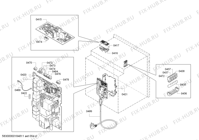 Взрыв-схема плиты (духовки) Siemens HM638GRS1 - Схема узла 04