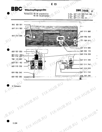 Взрыв-схема комплектующей Aeg KB 85 ELECTRONIC CH - Схема узла Section6