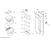 Схема №2 KS30RA00GB с изображением Дверь для холодильной камеры Siemens 00245638
