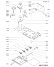 Схема №1 AKS 370/WH с изображением Клавиша для плиты (духовки) Whirlpool 481060118111