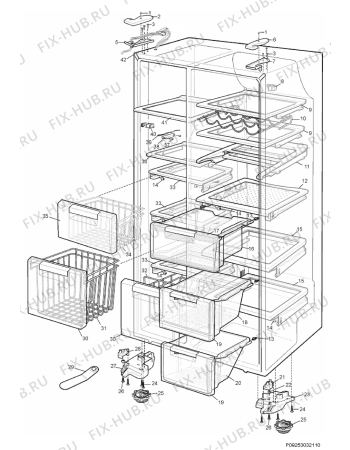 Взрыв-схема холодильника Electrolux ENL60800X - Схема узла Section 8