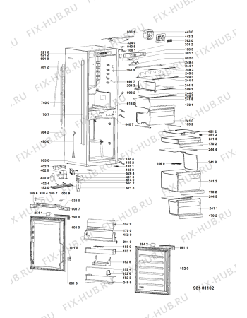 Взрыв-схема холодильника Whirlpool KGIS3183A (F090477) - Схема узла