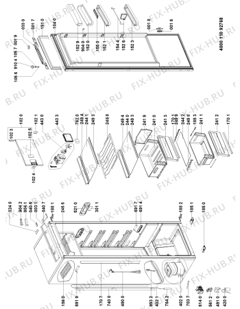 Схема №1 ARG 18480 A+ с изображением Ящик (корзина) для холодильной камеры Whirlpool 481010820881