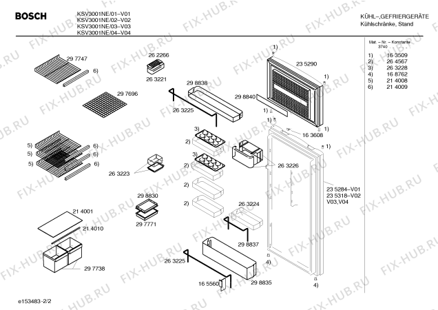 Схема №2 KSG3200IE с изображением Поднос для холодильной камеры Bosch 00298835