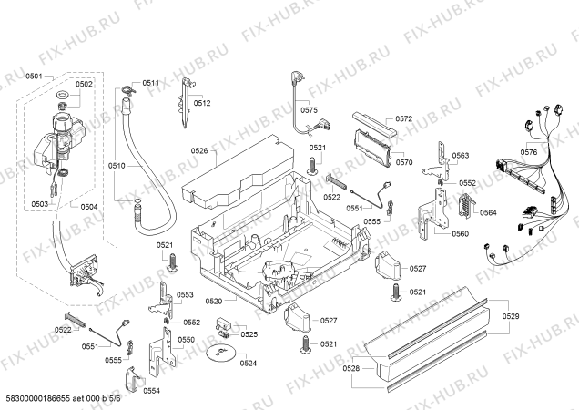 Схема №5 SN25L832EU с изображением Краткая инструкция для посудомоечной машины Siemens 18007755