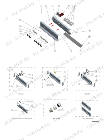 Взрыв-схема плиты (духовки) Zanussi Electrolux ZKS5010W1 - Схема узла Section 5