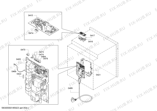 Взрыв-схема плиты (духовки) Bosch HMG656RB1 - Схема узла 04