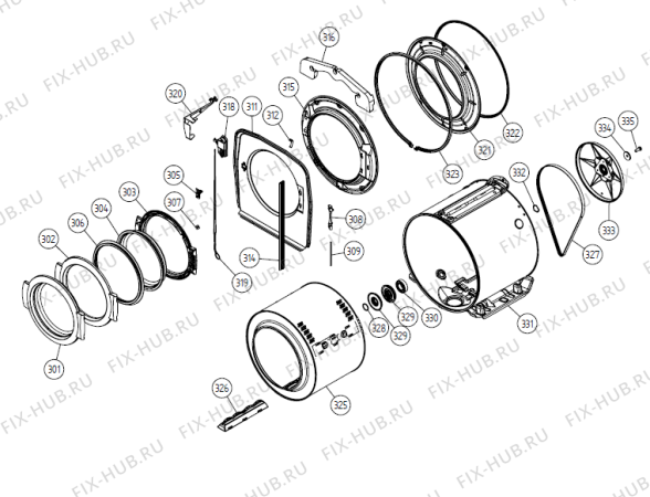 Схема №4 W6231 AU   -White (900003240, WM44AAU) с изображением Декоративная панель для стиралки Gorenje 189303