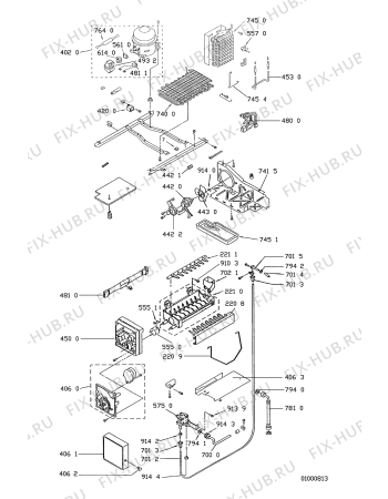 Схема №7 RZ 2727 FB с изображением Проводка для холодильной камеры Whirlpool 481932058225