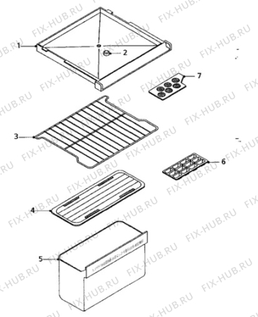 Взрыв-схема холодильника Tricity Bendix CPR5AL - Схема узла Furniture