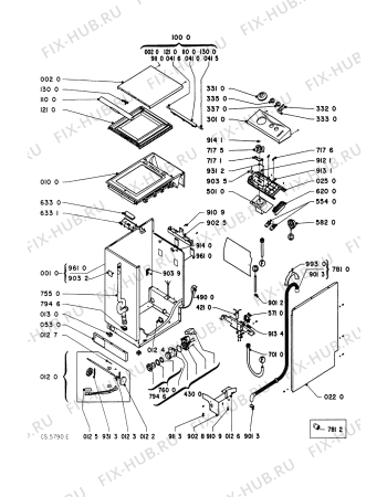 Схема №1 AWG 034/WP с изображением Обшивка для сушилки Whirlpool 481945328159