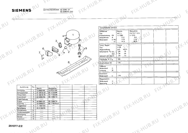 Схема №2 GS3248 с изображением Ручка для холодильника Siemens 00082903
