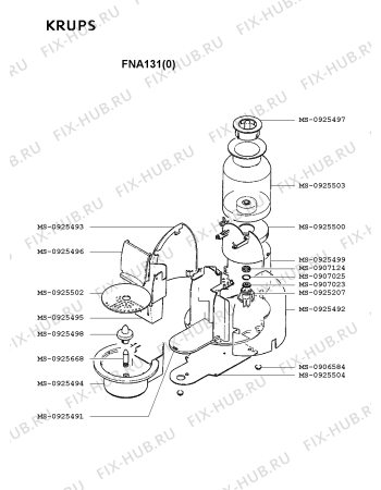 Схема №2 FNA142(0) с изображением Термопредохранитель для кофеварки (кофемашины) Krups MS-0925513