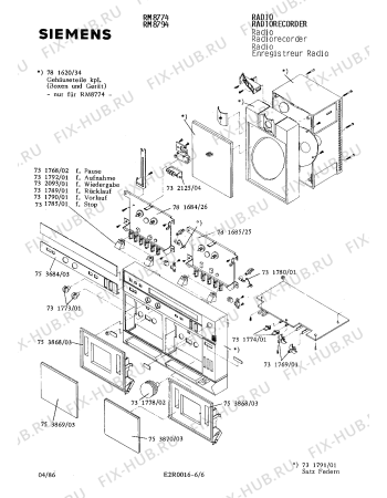 Взрыв-схема аудиотехники Siemens RM8794 - Схема узла 06