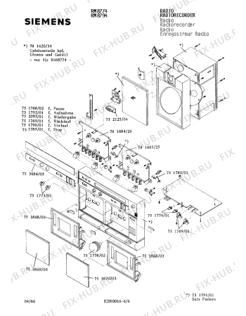 Взрыв-схема аудиотехники Siemens RM8774 - Схема узла 06