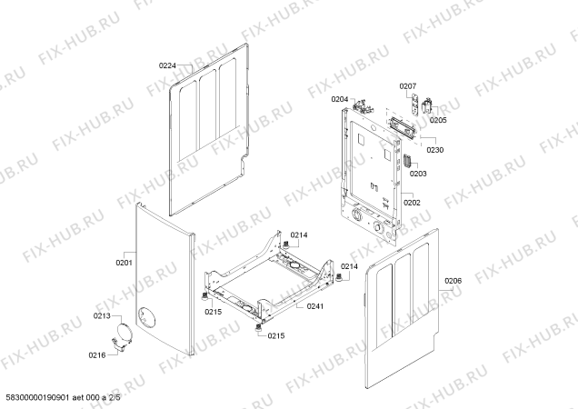 Схема №3 WOR20156 с изображением Панель управления для стиралки Bosch 11012012